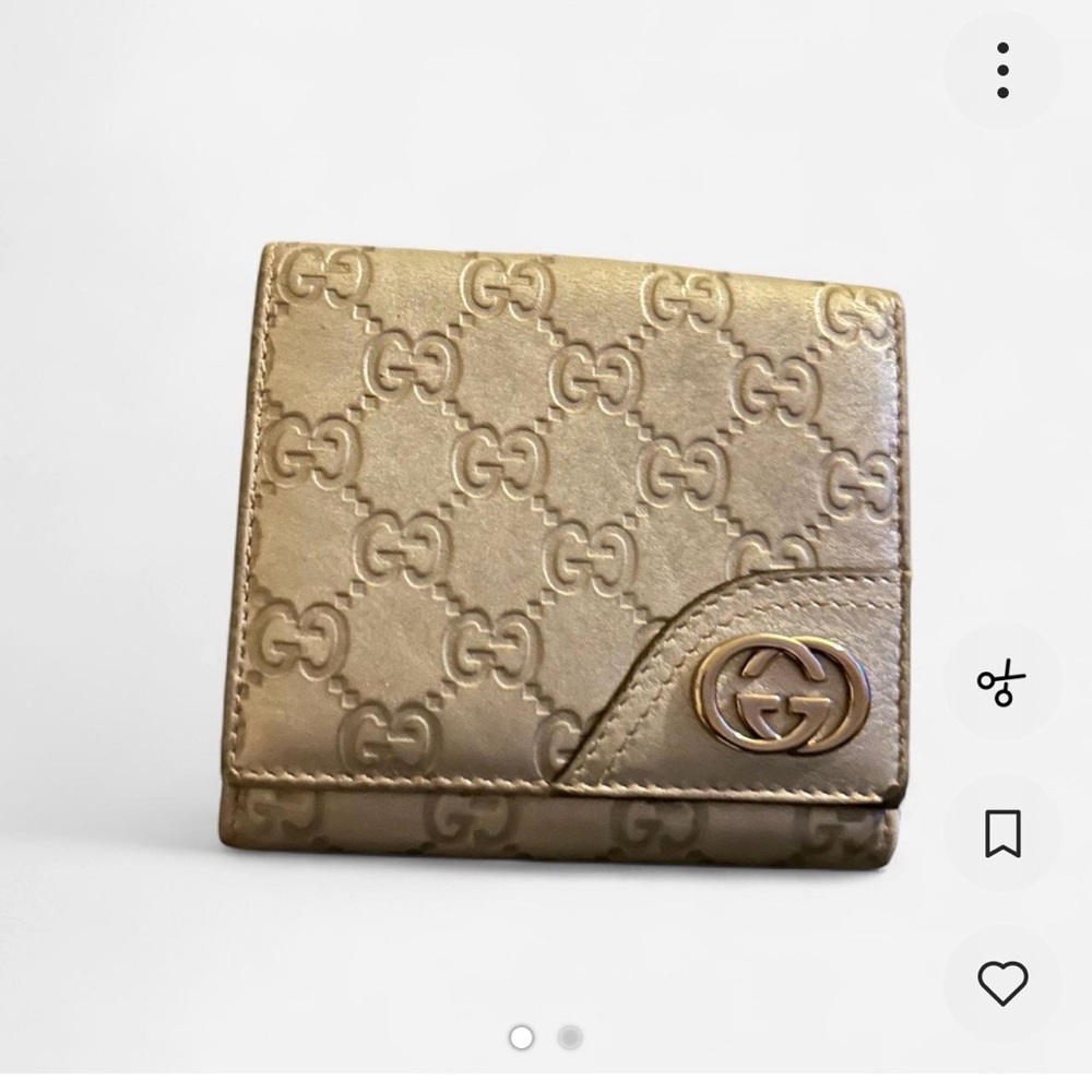 Gucci Gold Embossed Card Holder